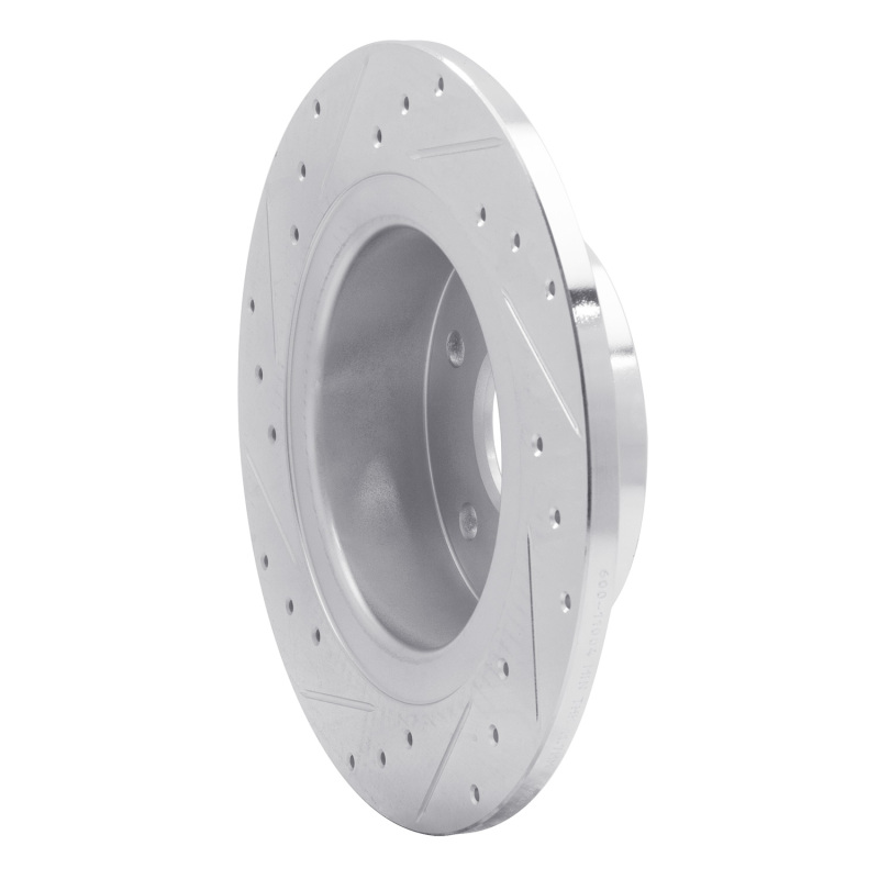 Land Rover Range Rover Brake Rotor (1) - Rear Right - R1 Concepts - Drilled & Slotted - Silver - `94-`04